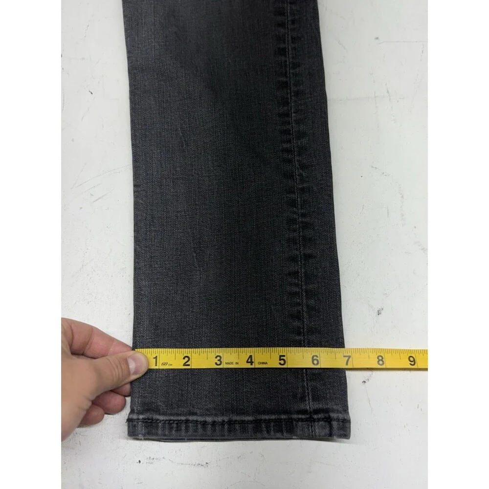 Levi's 513 Slim Straight Fit Jeans Black Denim Stretch Measures Men’s 30x29